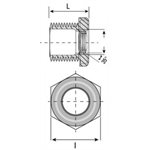 Bushing reducer #150 NPT(M) x NPT(F) SS316