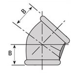 Elbow 45° NPT #150 SS316