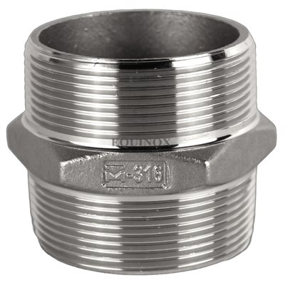 Nipple Hex NPT SS316