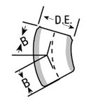 Elbow 45° SCH40 4'' BW SS316
