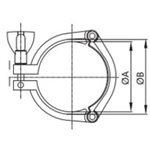 Collier Clamp 3 pièces TC SS304