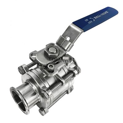 Vanne à Bille 3 pièces Cavité Pleine 2" TC SS316