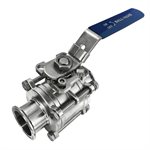 Vanne à Bille 3 pièces Cavité Pleine 2" TC SS316