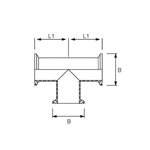 Tee short 1" Clamped SS316 